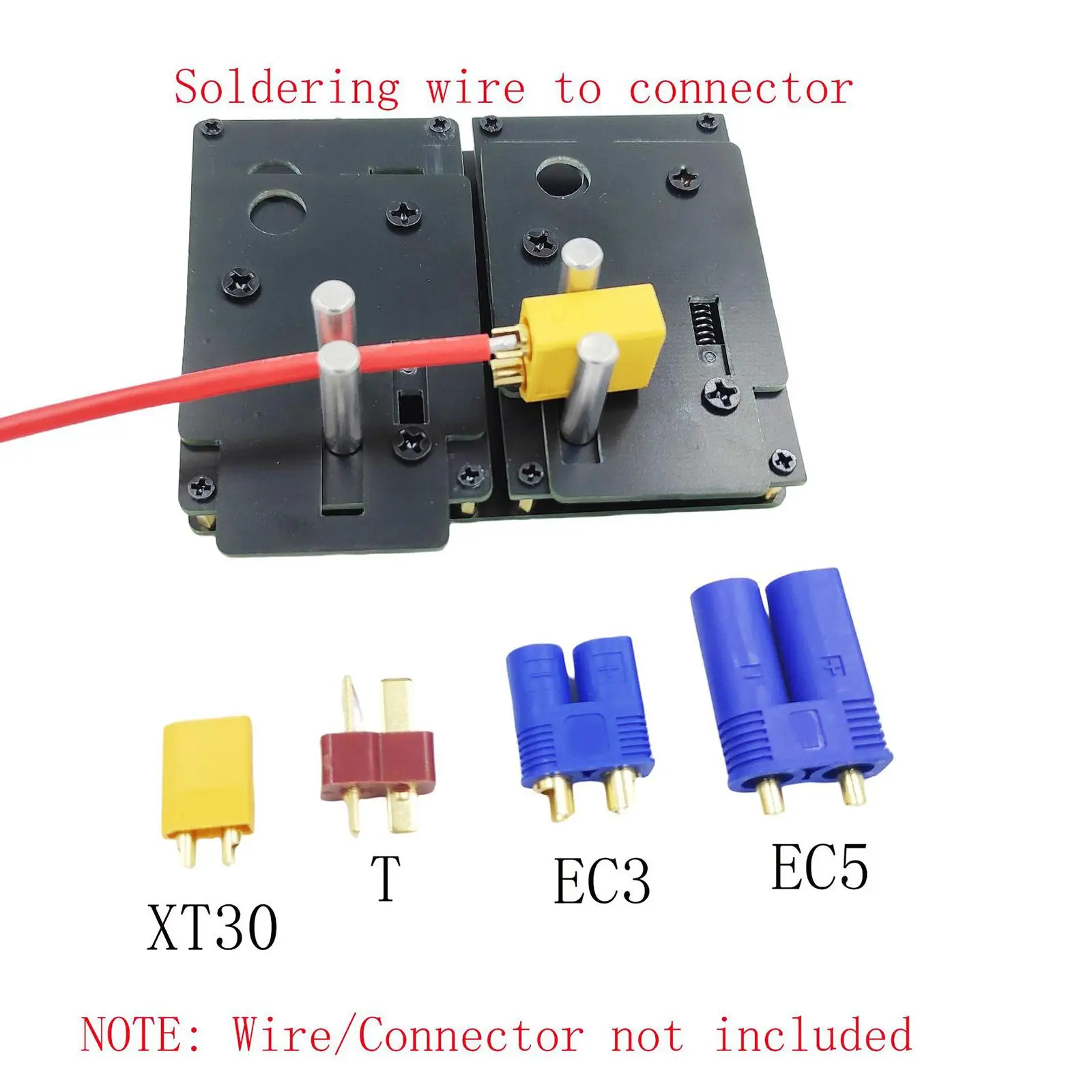 Welding Soldering Insulate Station Jig RC Tool Small Silicone Wire Clamp Bracket for XT90 XT60 0-24AWG Silicone Wire XT30 T Plug