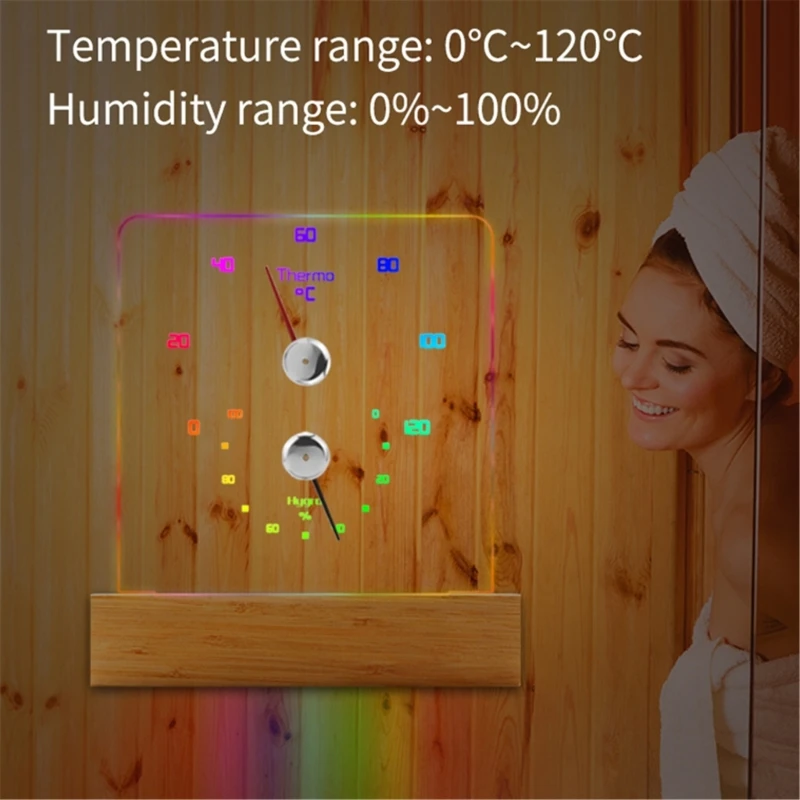 Thermometers Hygrometer Temperature Humidity Measuring Meter with Light 517A