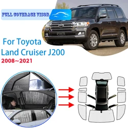 Car Full Coverages Sunshades For Toyota Land Cruiser 200 J200 2008~2021 Anti-UV Car Sunscreen Window Sunshade Cover Accessories