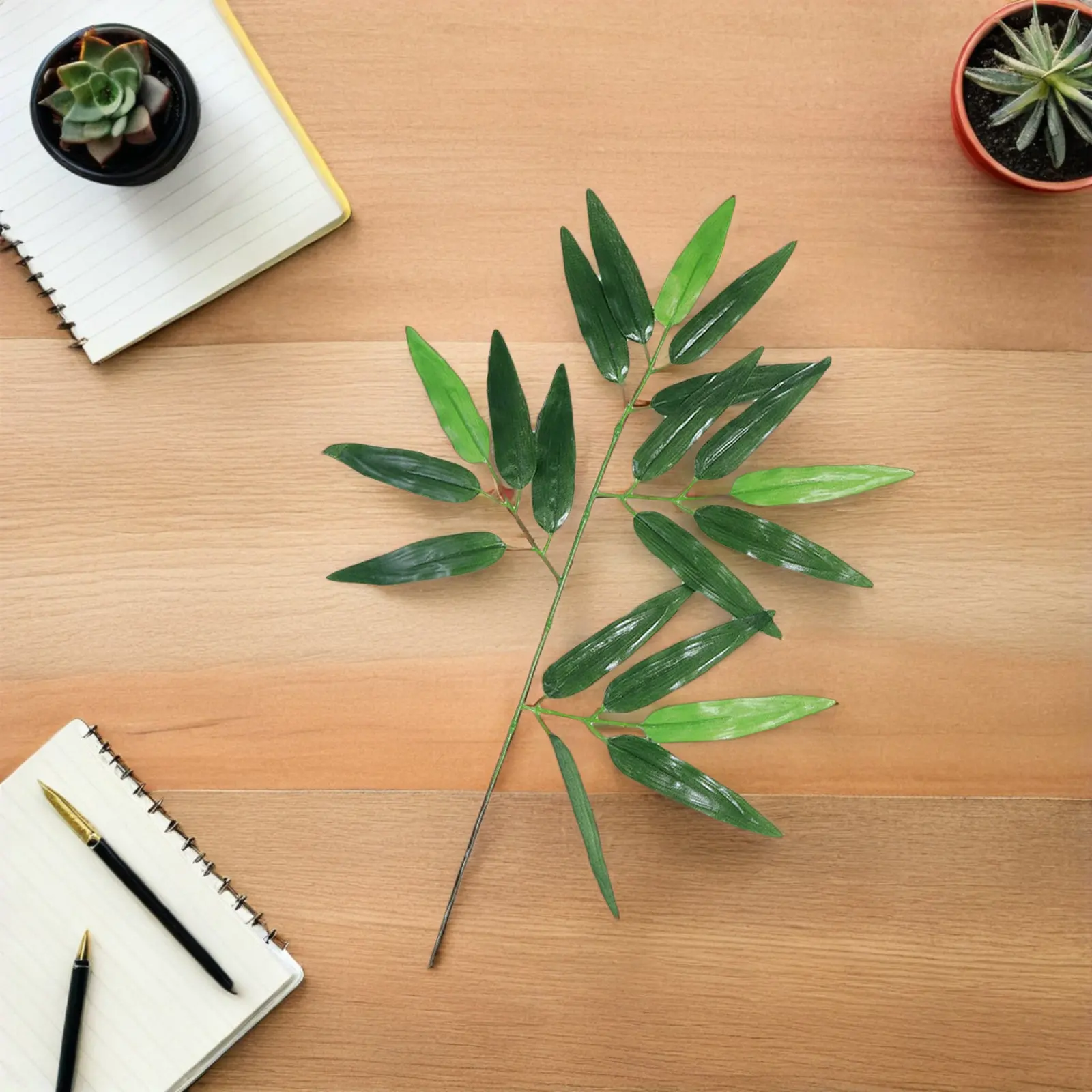 50Pcs Artificial Bamboo Foliage Stems Greenery Spray Decorative Leaves for Radiator Covering Water Pipe Hiding Wedding Greenery