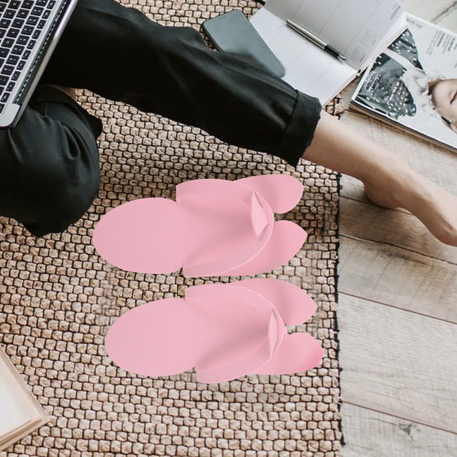 

12Pairs Multi Function Pedicure Slippers Eva Foam Disposable Lightweight Easy Carry Hygienic for Pedicure Accessory