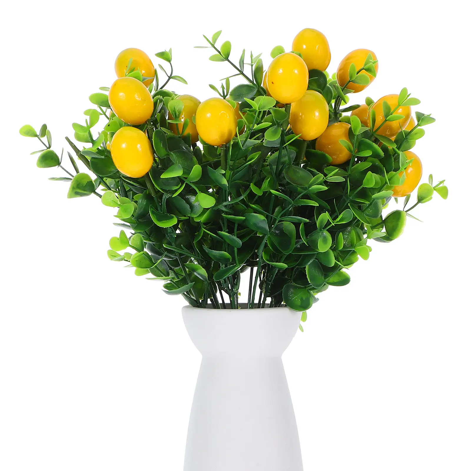 

8 шт. Искусственные ветки эвкалипта с плодами, декоративный букет из искусственных зеленых листьев, не требующий ухода, для дома, офиса, реквизит для фотосъемки