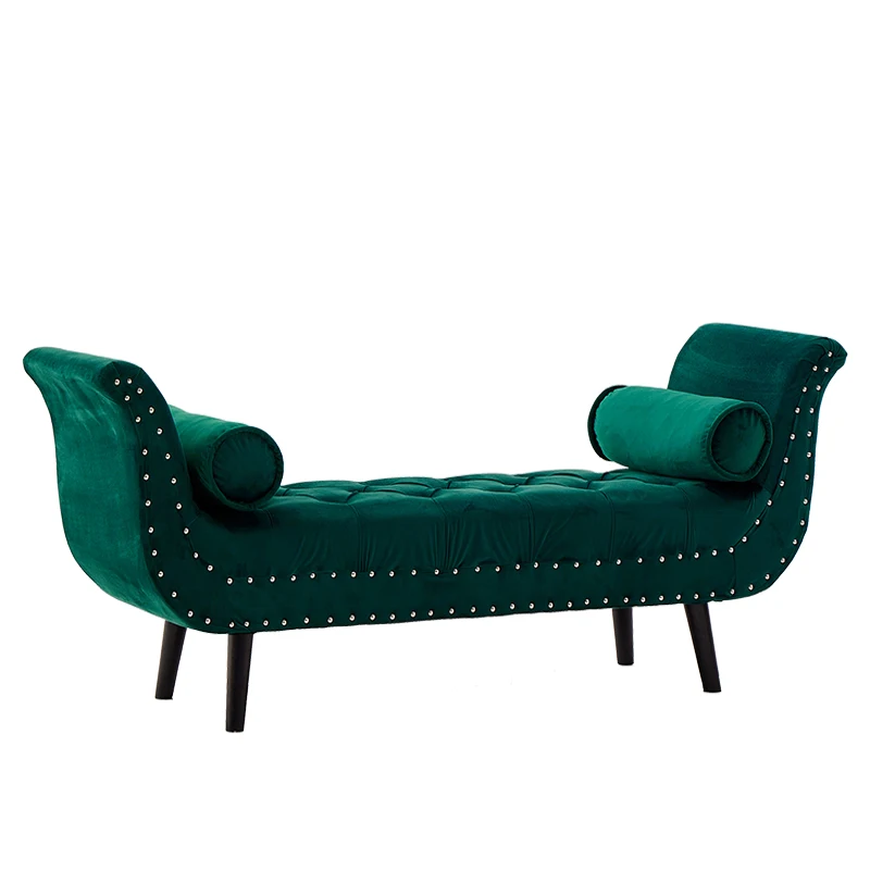 Bedroom sofa stool Fabric American shoe changing stool Bed couch European sofa Cloakroom stool Bedside bed