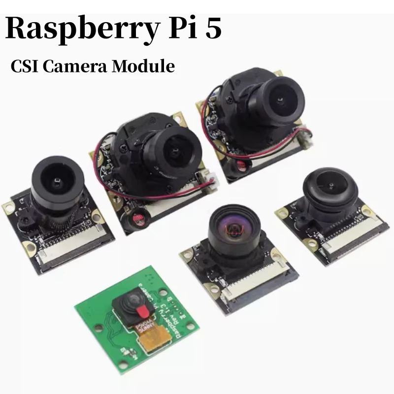 Модуль камеры Raspberry Pi 5 CSI, OV5647 IMX219 5 миллионов, 8 миллионов, 16 миллионов пикселей, сенсорная камера, камера с визуальным распознаванием