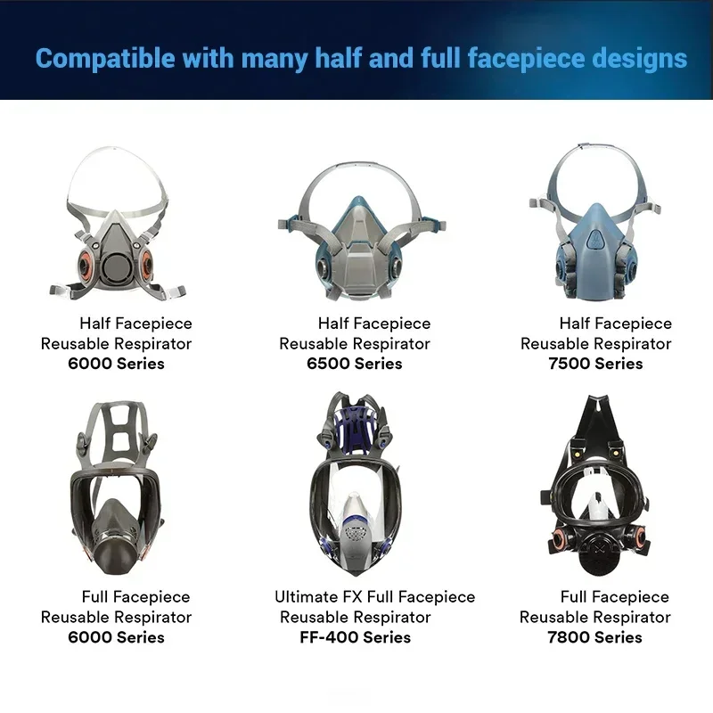 6001 6006 خرطوشة التنفس 5N11 القطن تصفية 501 مجموعة استبدال ل 3m قناع واقي من الغاز 6200/6800/7502 سلسلة قناع اللوحة الملحقات