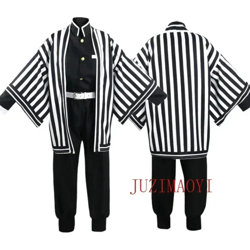 Anime Cosplay Iguro Obanai Costume Halloween Party Adult Child Halloween Wig Clothesaa