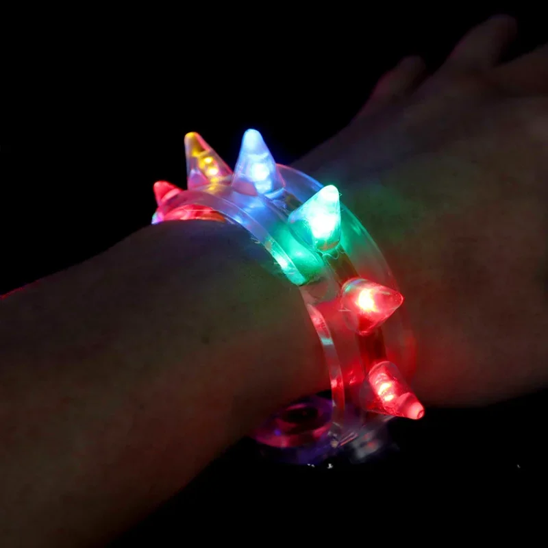 سوار شائك بإضاءة ليد متعددة الألوان ، سوار معصم للمهرجانات وحفلات الزفاف ، الفتيان والفتيات ، الكبار حزب توهج #4