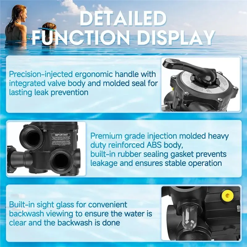 HOTB72A SPX0710X32 Multiport Valve Replacement For Hayward S200 And S240 Series For Sand Filters And Pool& Spa Systems