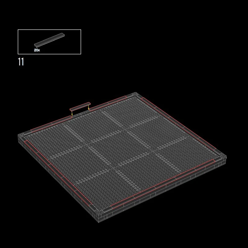 Pixel Art Malerei Weiß Fotorahmen Set Ziegel 4/3 16x16 Grundplatten Bausteine MOC Teile Spielzeug Kompatibel 31202/31204/65803 – Detail 12