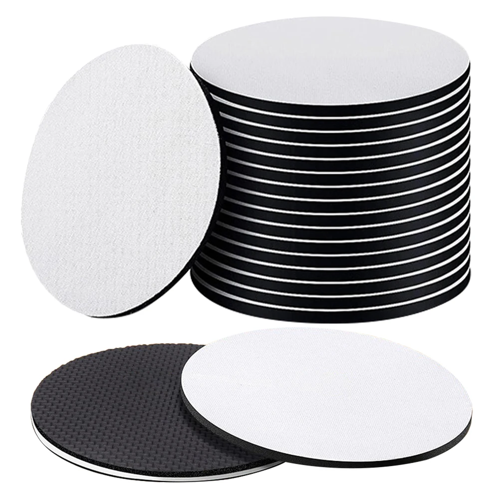 

50pcs Sublimation Coasters Neoprene Car Cup Holder Coaster DIY Drink Coaster Car Cup Holder Desk Supplies