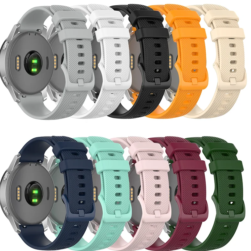 22mm 20mm 18mm Strap For Samsung Galaxy watch 4/6 Classic/5/5pro/3 Active 2 Gear S2 S3 Silicone Band amazfit bip huawei GT 2 3 4