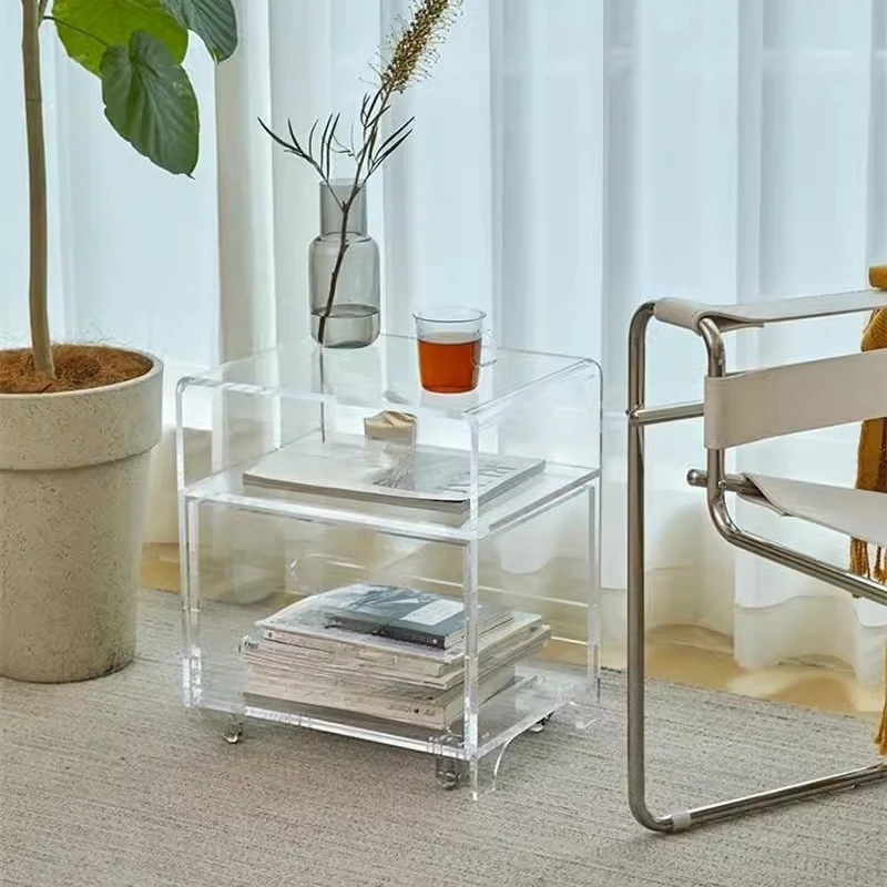 sofa side cabinets, side table coffee table mini household corner table modern simple bedside shelves