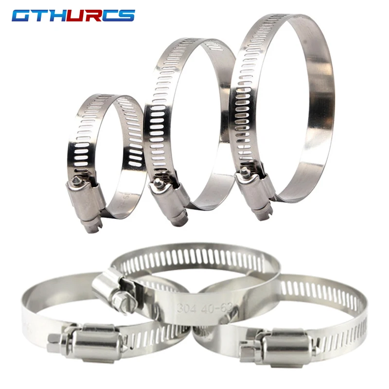 1 pcs Stainless steel Hose Clamp Adjustable Drive Hose Clamp Fuel Line Worm Size Clip Hoop