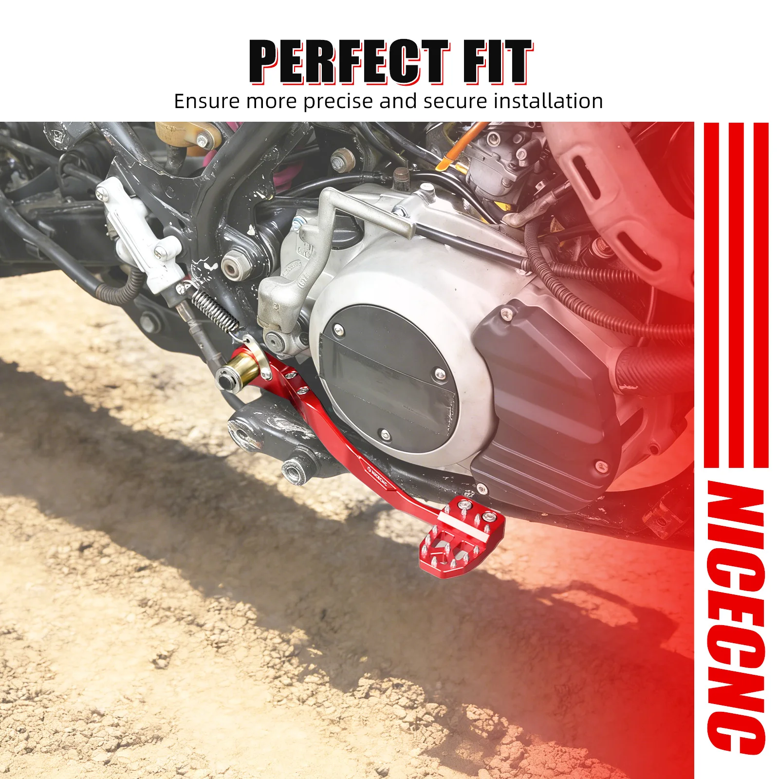  NICECNC For Yamaha Banshee 350 YFZ350 1987-2006 10MM Brake Lever ATV Stator Cover Adjustable Quiet Chain Guar 2GU-15411-00-00