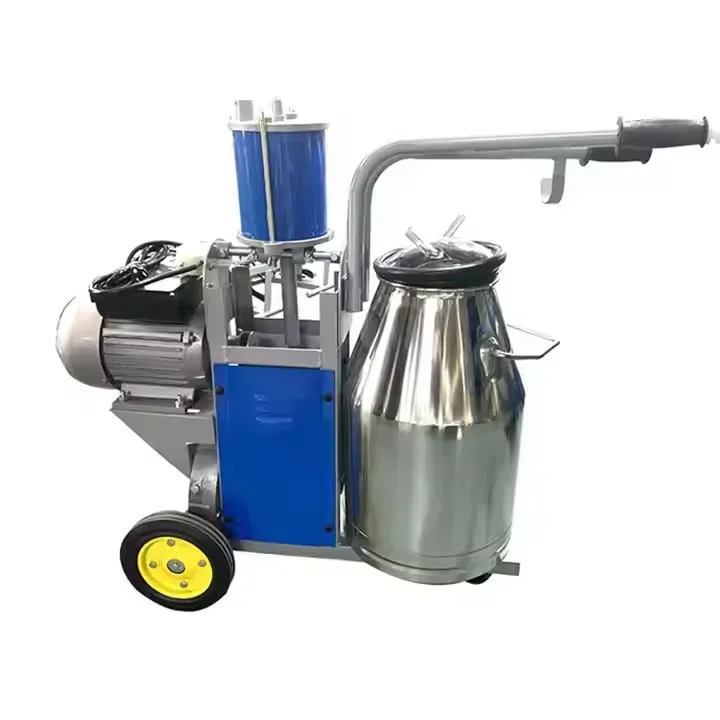 

Electric Double Barrel Milking Machine for Cows Goats High Efficiency Integrated Vacuum System Dairy Farm Equipment