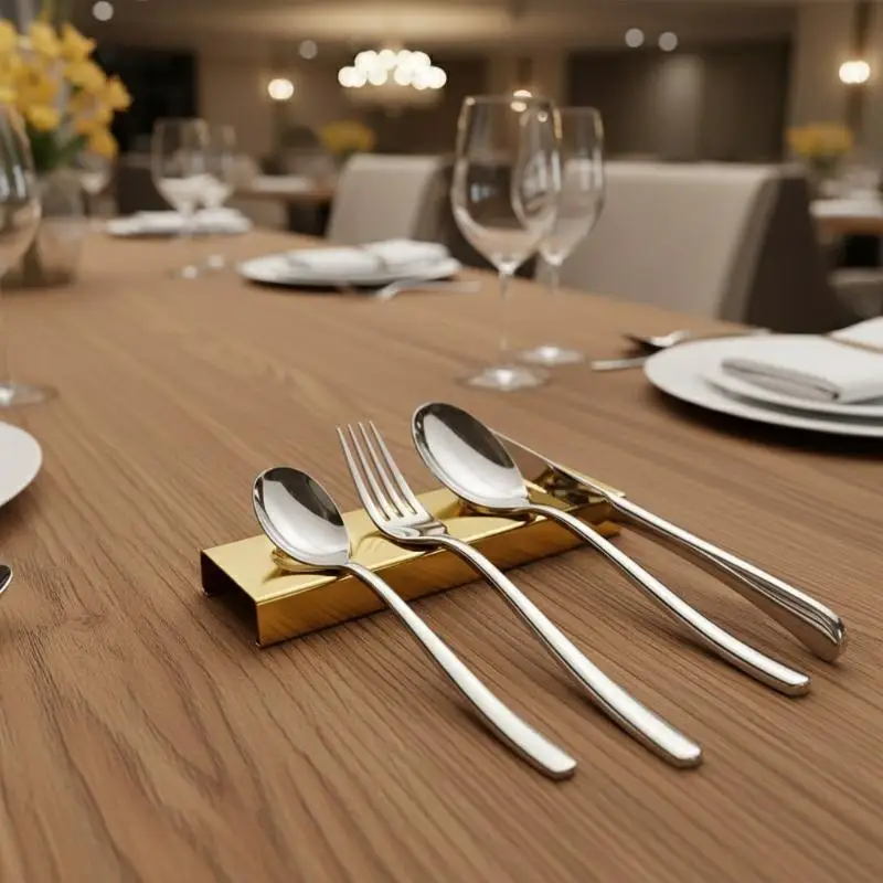 Simple 304 Stainless Steel Spoon Rest Dual-use Rust-proof Spoon Rack Non-slip Chopstick Rest Dining Table
