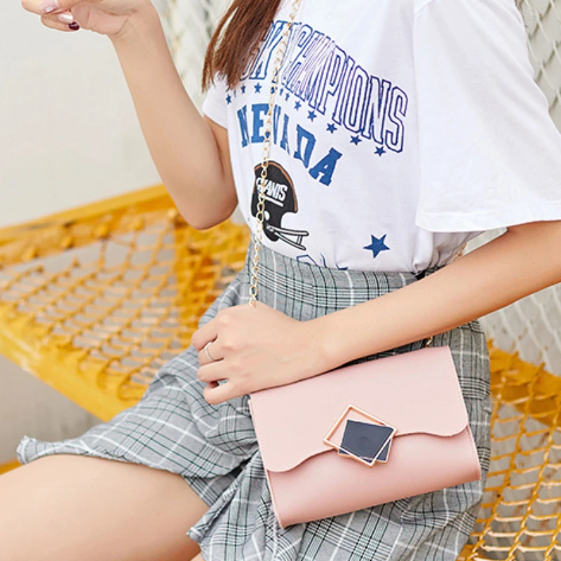 Small Crossbody Bags for Women Mini PU Leather Shoulder Messenger Bag for Girl Ladies Chain Phone Purse Small Square Bag