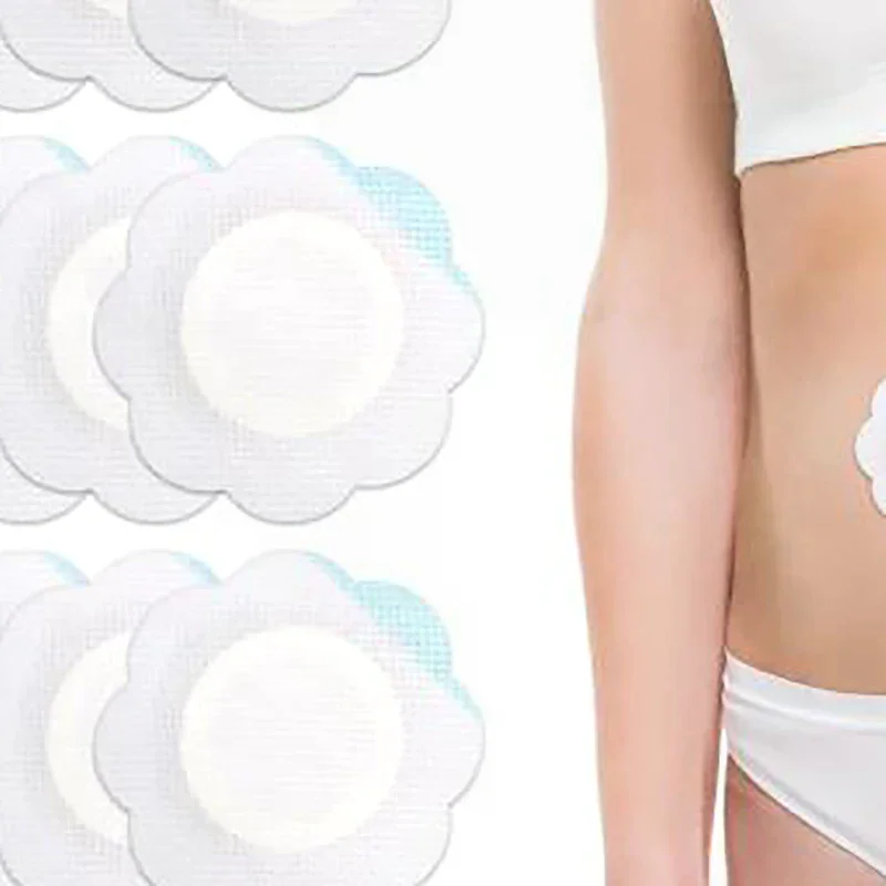 

50pcs/set Disposable Replacement Castor Oil Pack Self-adhesive Adhesive Navel Stickers Seepage Resistant Belly Button
