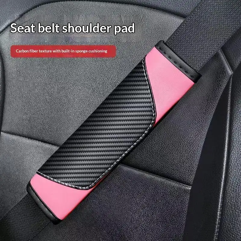 New 2Pcs PU Leather Safety Seat Belt Shoulder Cover Breathable Protection Padding Pad Interior Access Car Accessories