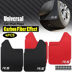 Rally Style Mud Flaps Carbon Fiber Effect Universal Splash Guards Fender Arch Protection Car Trunk Auto Clips Widen Body Styling