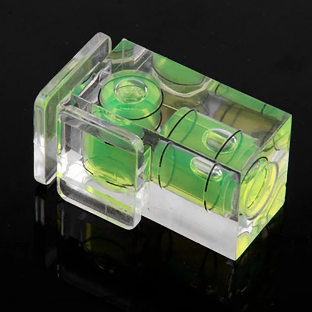 T79C 2 PCS Hot Shoe Bubble Level Camera Nível de espírito de dois eixos para câmera digital e de filme