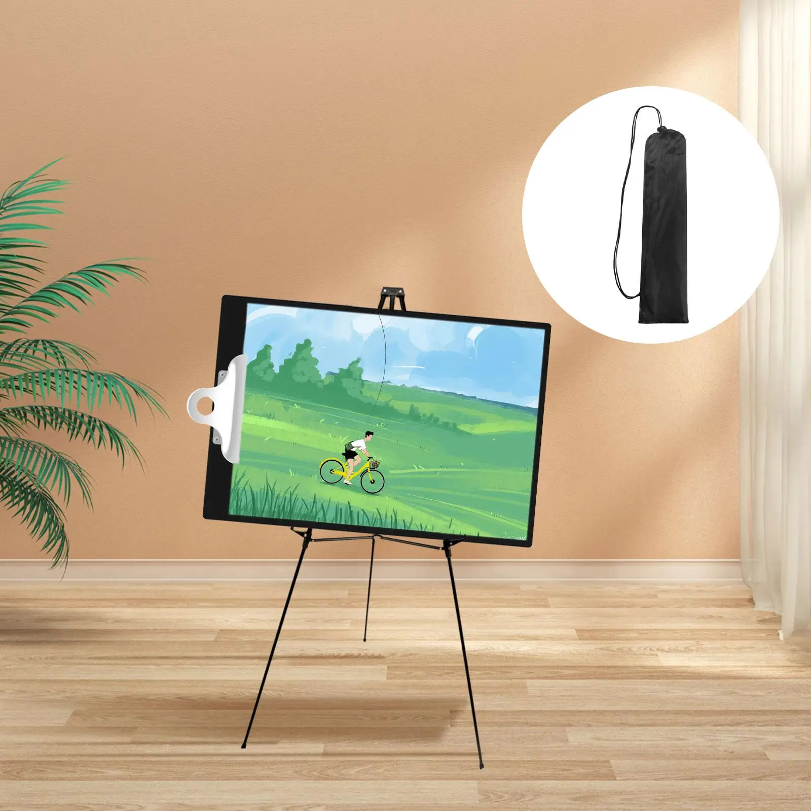 Tripod Display Easel Stand for Wedding Picture, Poster, Artist Easel for Painting, Canvas, Foldable Easel