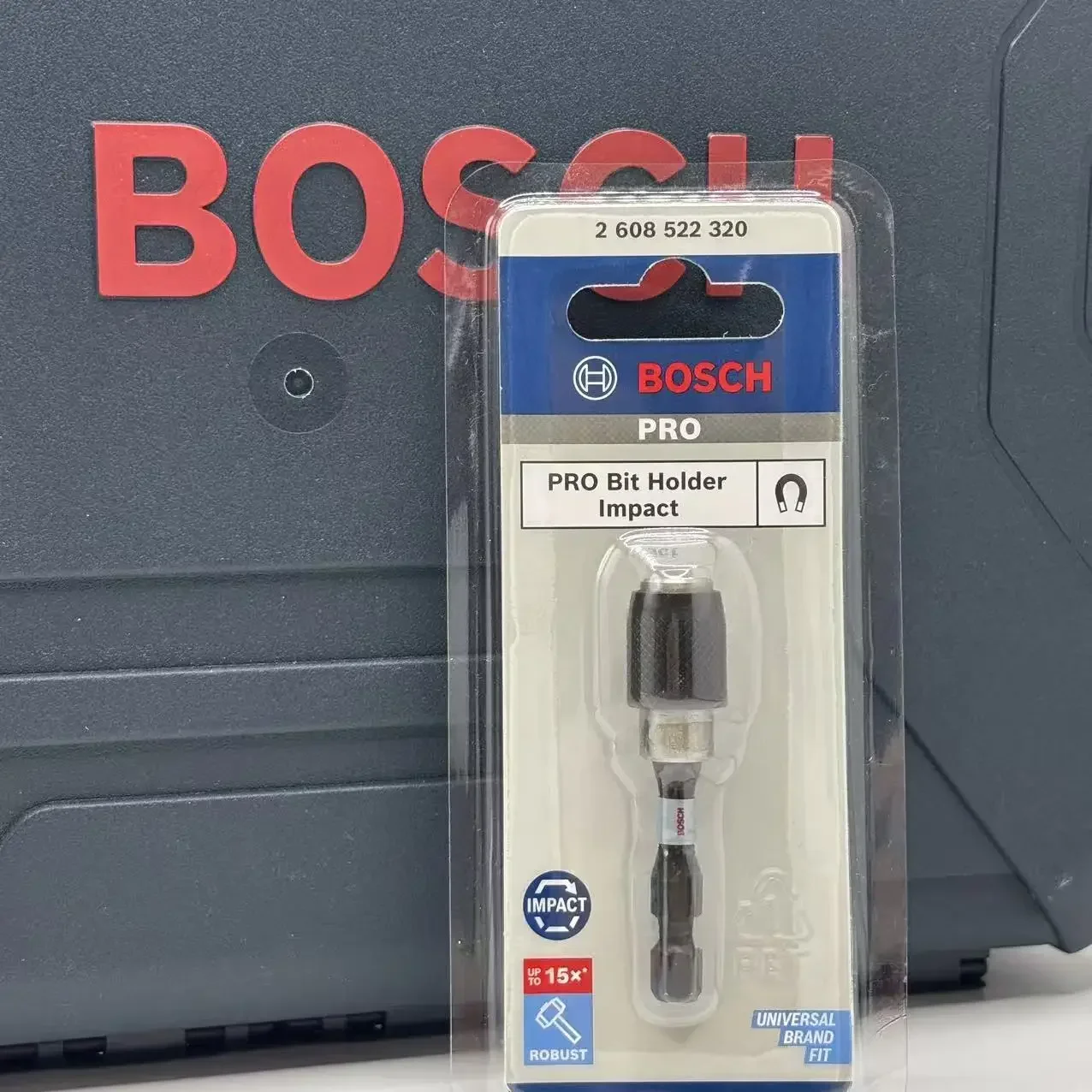 BOSCH 2608522320 PRO Impact Bit Holder Quick Change 60 mm 1/4-Inch Hex Shank Pick Click Power Tool Attachment
