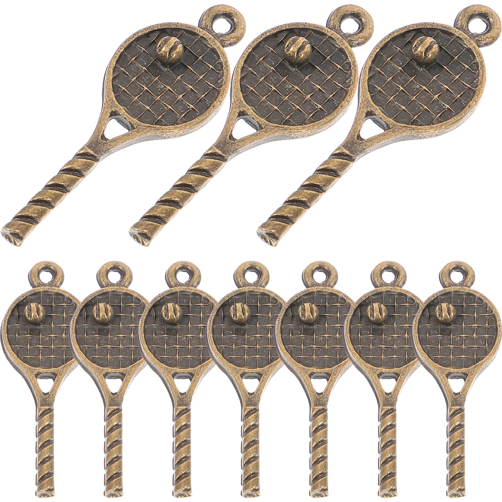 

18pcs Tennis Racquet Charms Zinc Alloy Pendant DIY Bracelet Necklace Accessories Vintage Decor Handmade Jewelry Making