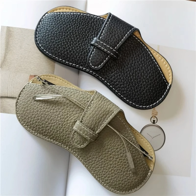 Borsa per occhiali morbida in pelle calda Custodia per occhiali portatile di moda Scatola per occhiali da sole Custodia protettiva per occhiali solida Accessori per borse