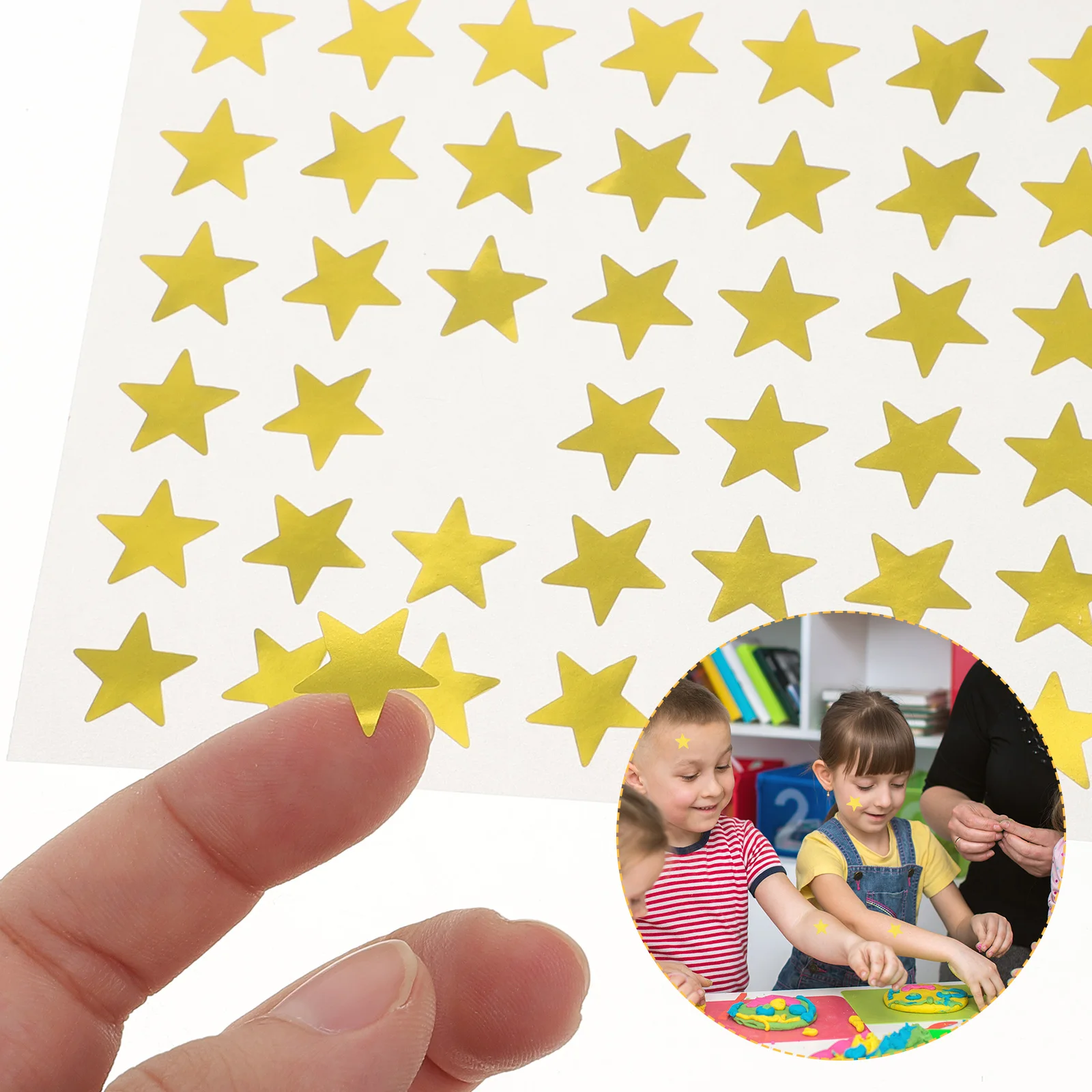 

40 Sheets Reward Stickers Cute for s Scrapbooking Pack Waterproof School Classroom Star Small Pentagram Child