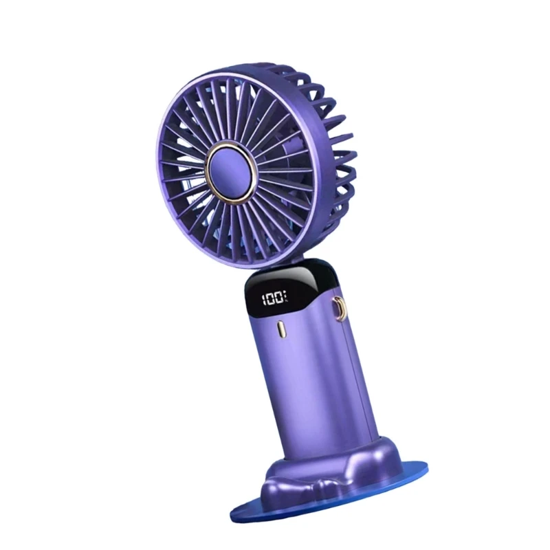 Ventilador USB Ventilador Bolso Ventilador Exibição LED Pequeno Ventilador Viagem Material Plástico para Interior 918D
