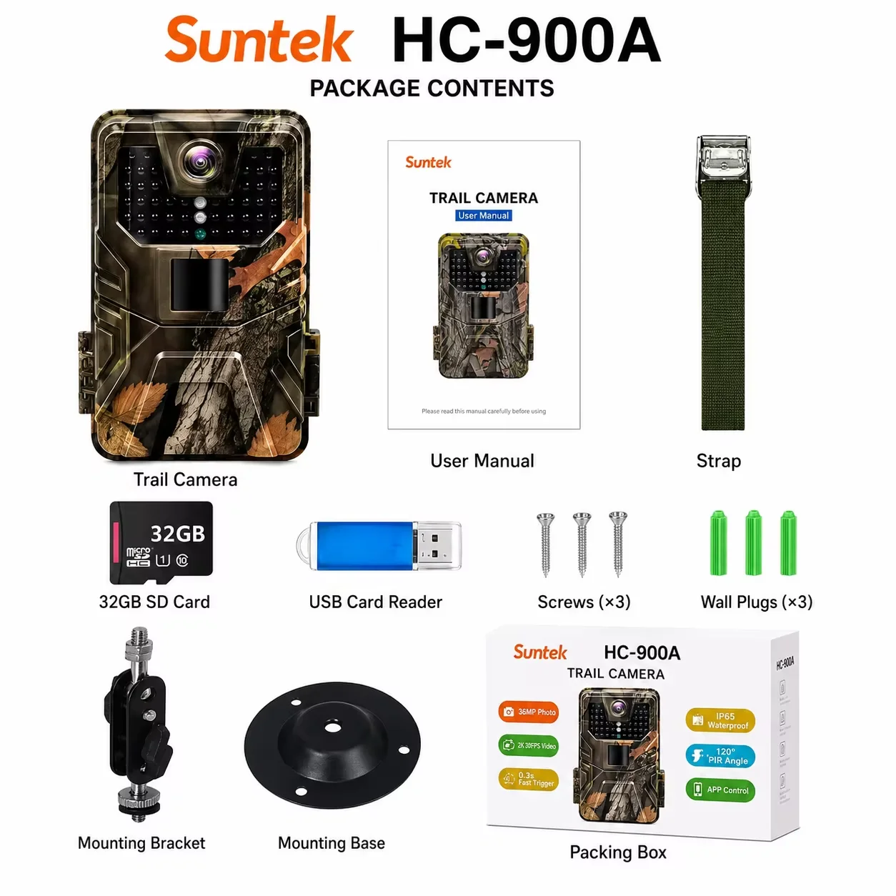 HC900A 36MP 2.7K Trail Camera Wireless Night Vision 940NM