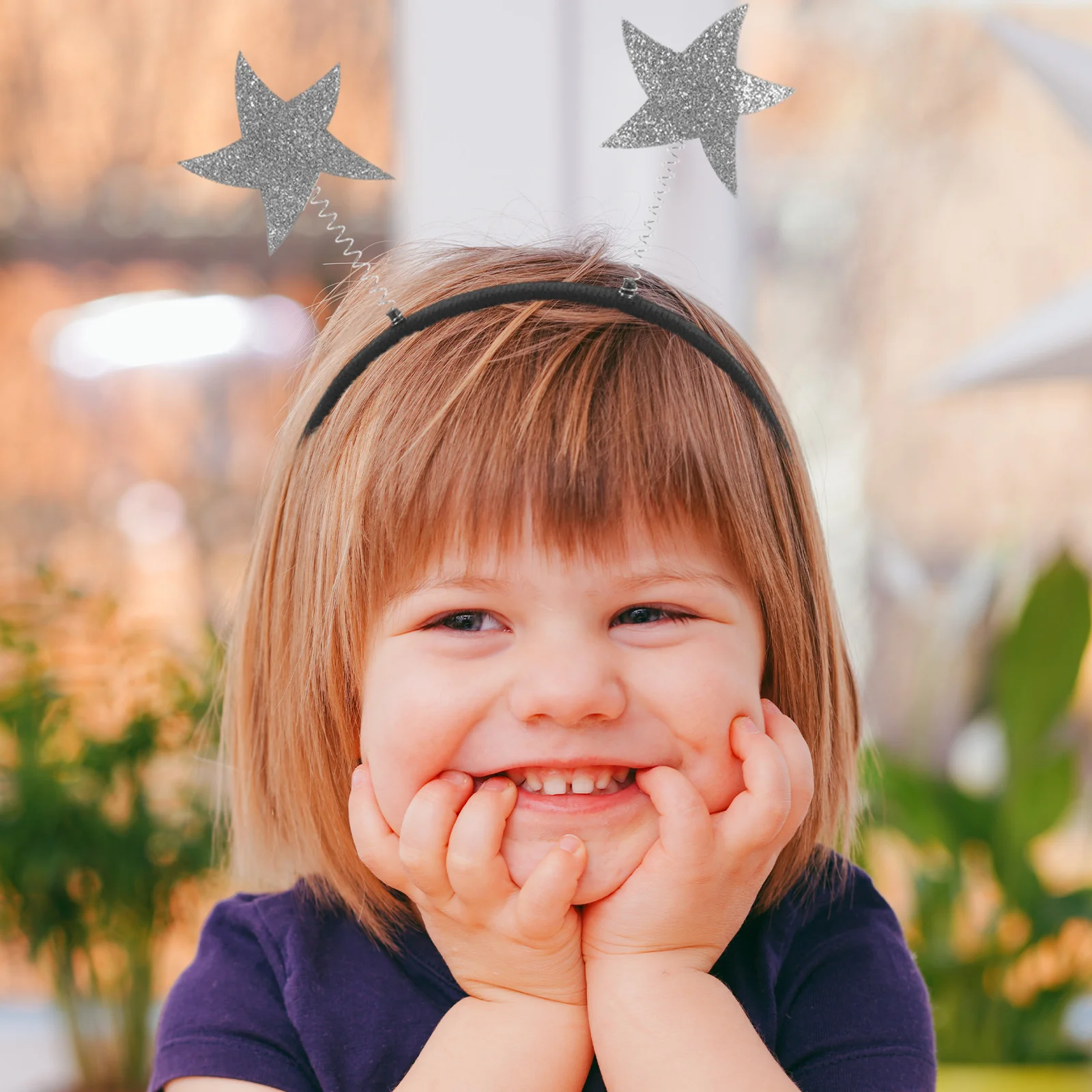 

3 Pcs Headband Hair Accessory Stars Headbands Glitter Adult Party Hoop Supplies