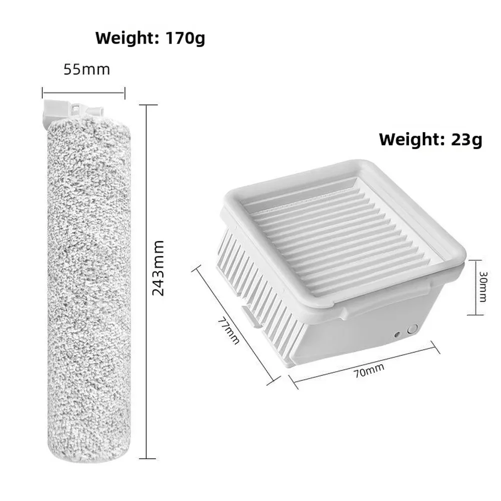 Replacement Soft Roller -Brush And Filter For Xiaomi   H100 PRO High Soft Flannelette -Brush Roll Household Vacuum Cleaner