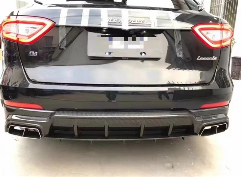 Per Maserati Levante ReaI Kit spoiler porta scarico labbro posteriore paraurti in fibra di carbonio