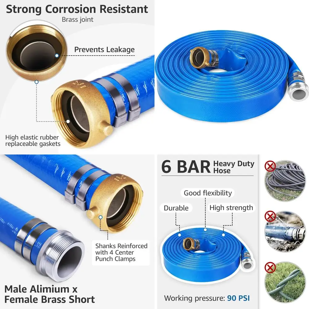 

Шланг для обратной промывки из ПВХ повышенной прочности 1.5 мм с штыревыми наконечниками для слива воды из бассейна и очистки фильтров