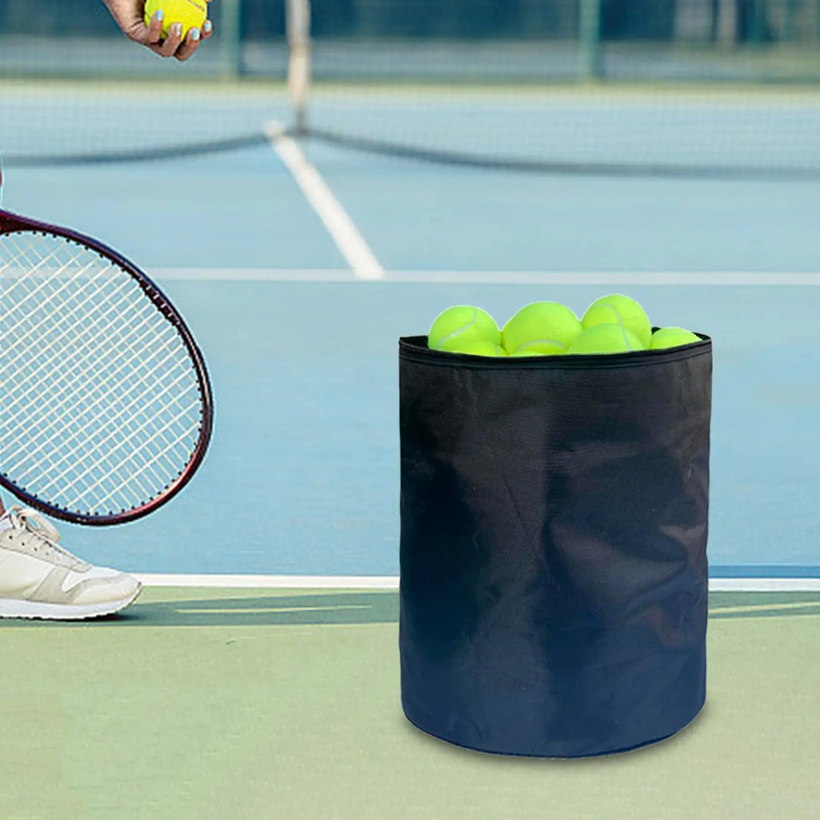 

Tennis Balls Bag with Shoulder Strap Pouch Pickleball Basket Bag for Golf Balls Tennis Baseball Pingpong Balls Table Tennis Ball