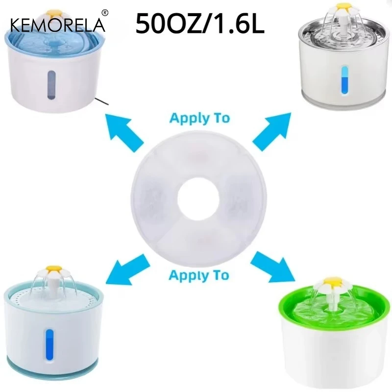 4/8/12Pcs Replacement Activated Carbon Filter For Cat Water Drinking Fountain Replaced Filters Pet Dog Round Fountain Dispenser view 3