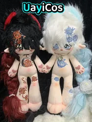 Anime No attributes Monster Red Blue Roses Stuffed 30cm Plushie Cotton Plush Doll Body Anime Figure Toy For Kids Gifts Cosplay