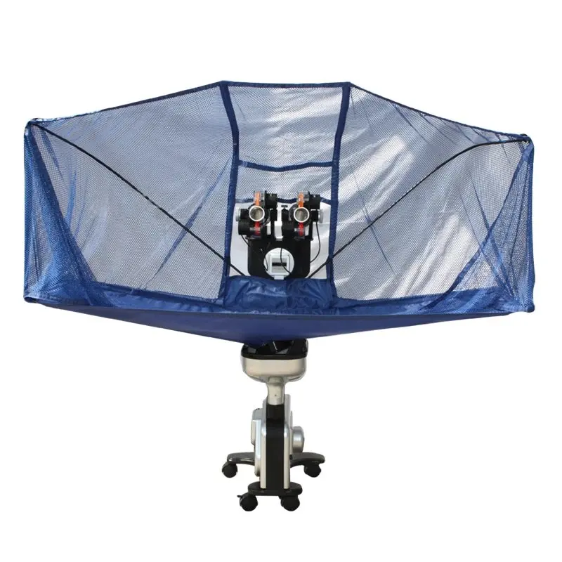 STLF Y&T S-27T آلة تقديم تنس الطاولة روبوت شريك التدريب التلقائي بالكامل رؤساء مزدوج تنس الطاولة روبوت عالية منخفضة 4-50 متر/ #3