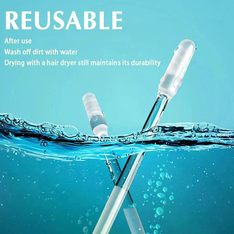 Disposable Sticky Ear Swabs Pick Reusable Ear Cleaner Soft Silicone Ear Wax Removal Tool Earwax Remover For Olders Adult Kid