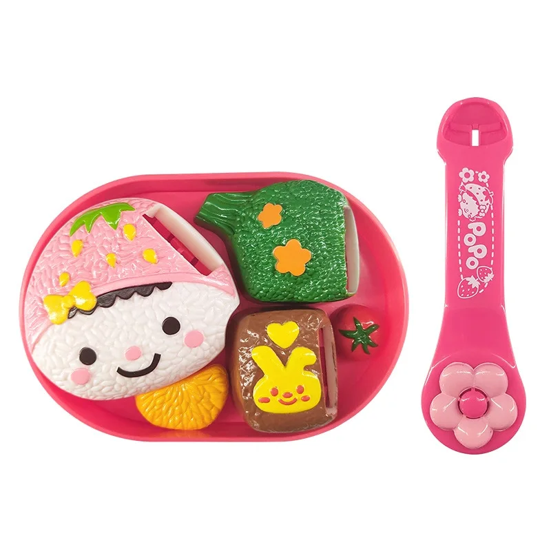 

Japanese Cute Rice Ball Lunch Box Feeding Toy Creative Platter Lunch Box Set Children Play House Decompression Toy Funny Gift