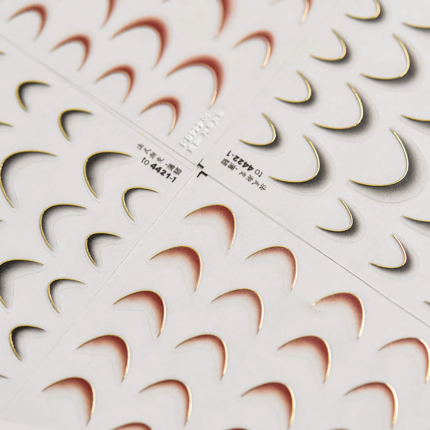 Autocollants pour ongles ligne française dégradé 3D, 1 pièce, croissant d'or sourire, ligne classique, autocollants auto-adhésifs pour Nail Art, décoration DIY