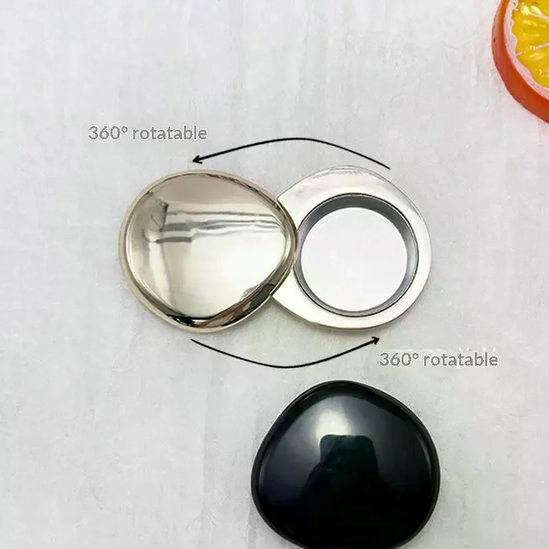 1Pcs Zinc Alloy Empty Solid Perfume Container Replaceable Refillable Rotatable Travel Balm Box Rotary Open Close