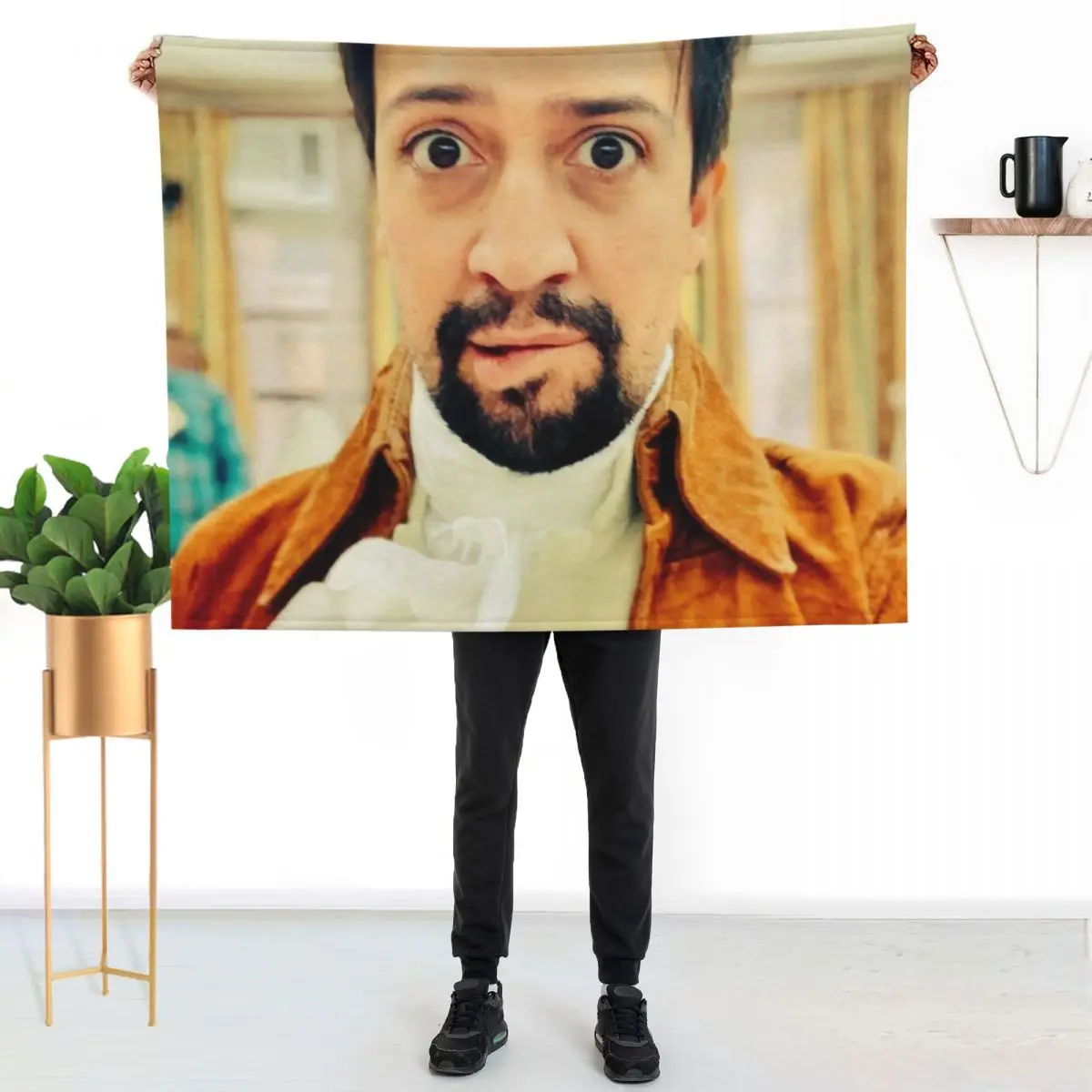 

Lin Manuel Miranda Biting His Lip Throw Blanket No Pilling Soft Warm Blanket for Bed