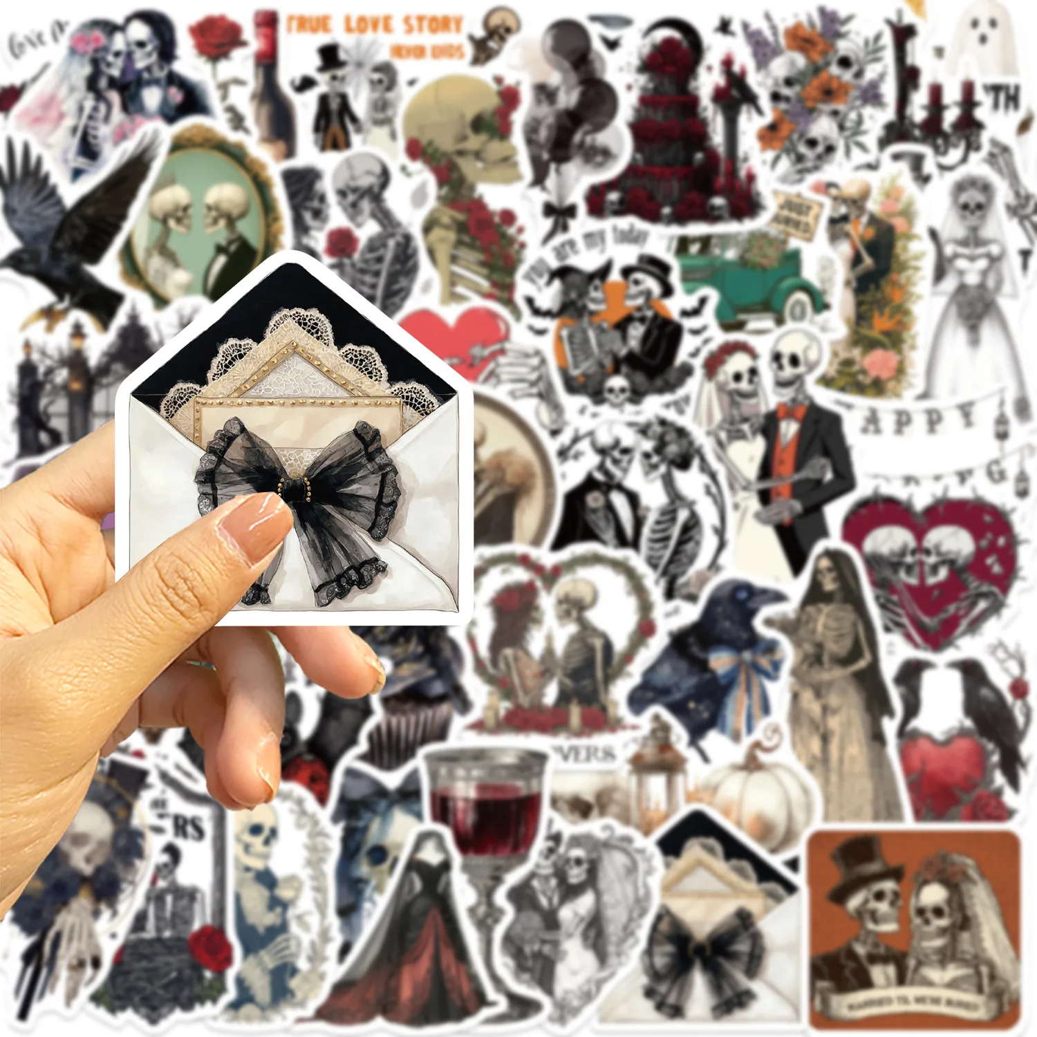 10/30/50PCS Classic Toy Halloween Wedding Vintage Art Stickers Decal for Luggage Phone Tablet Journal DIY Graffiti Decor Sticker