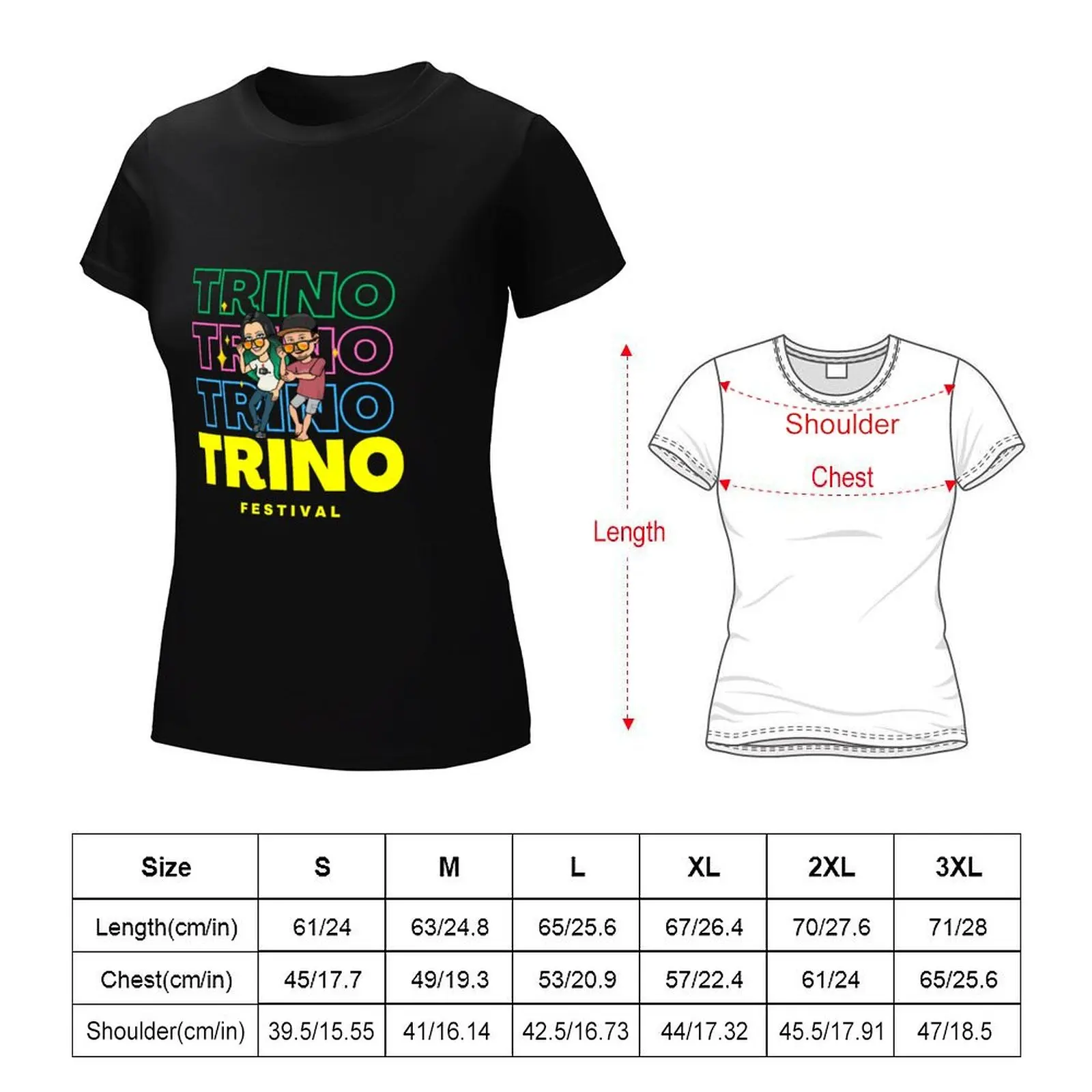 Trino Festival Cool - rainbow T-shirt hippie clothes cute tops Aesthetic clothing cat shirts for Women