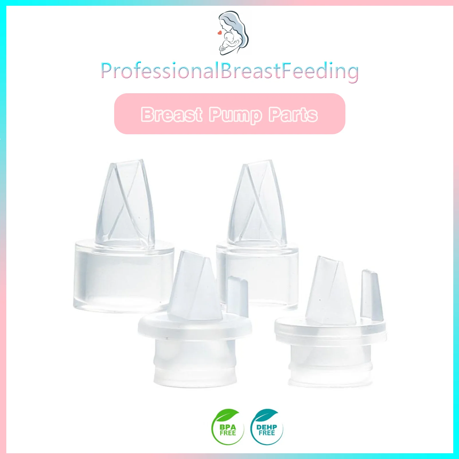 Extractor de leche con protección contra reflujo, válvula de pico de pato de silicona, accesorios para extractor de leche materna