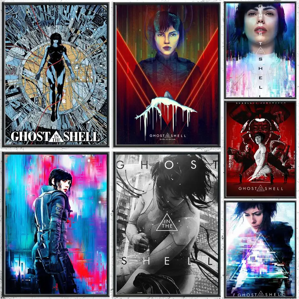 Iconic Anime G-Ghost in the ShellS Poster HD Self-Adhesive No Residue After Removal Ideal for All Kinds of Wall Decor