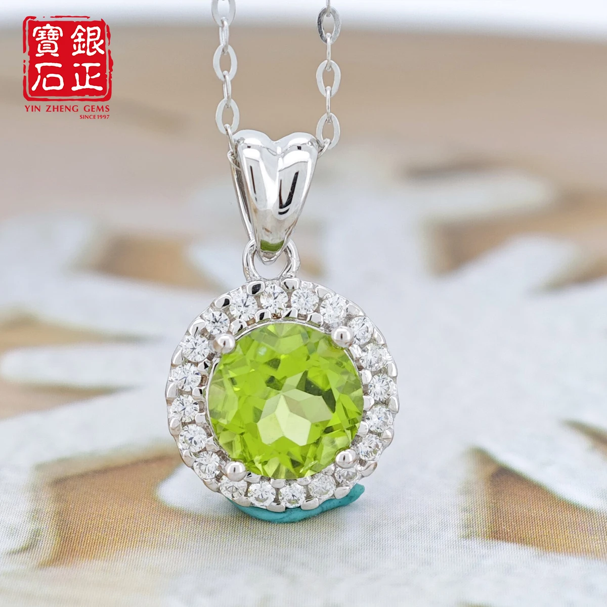 YinZheng натуральный перидот лабораторный рубин кулон ожерелье 100% стерлинговое серебро 925 пробы цепочка ожерелье женские эффектные драгоценные камни ювелирные изделия